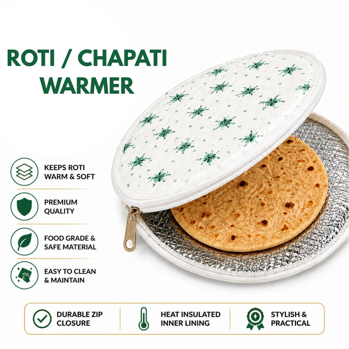 Customer photo review of Wrapzy Insulated Roti Cover