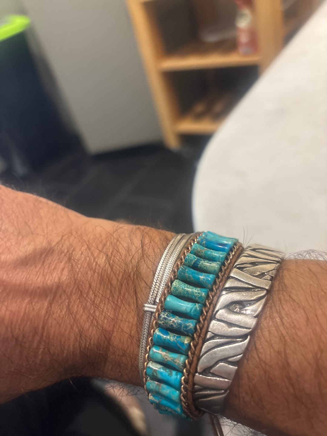 Customer photo review of Magical Turquoise Jasper Energy Bracelet