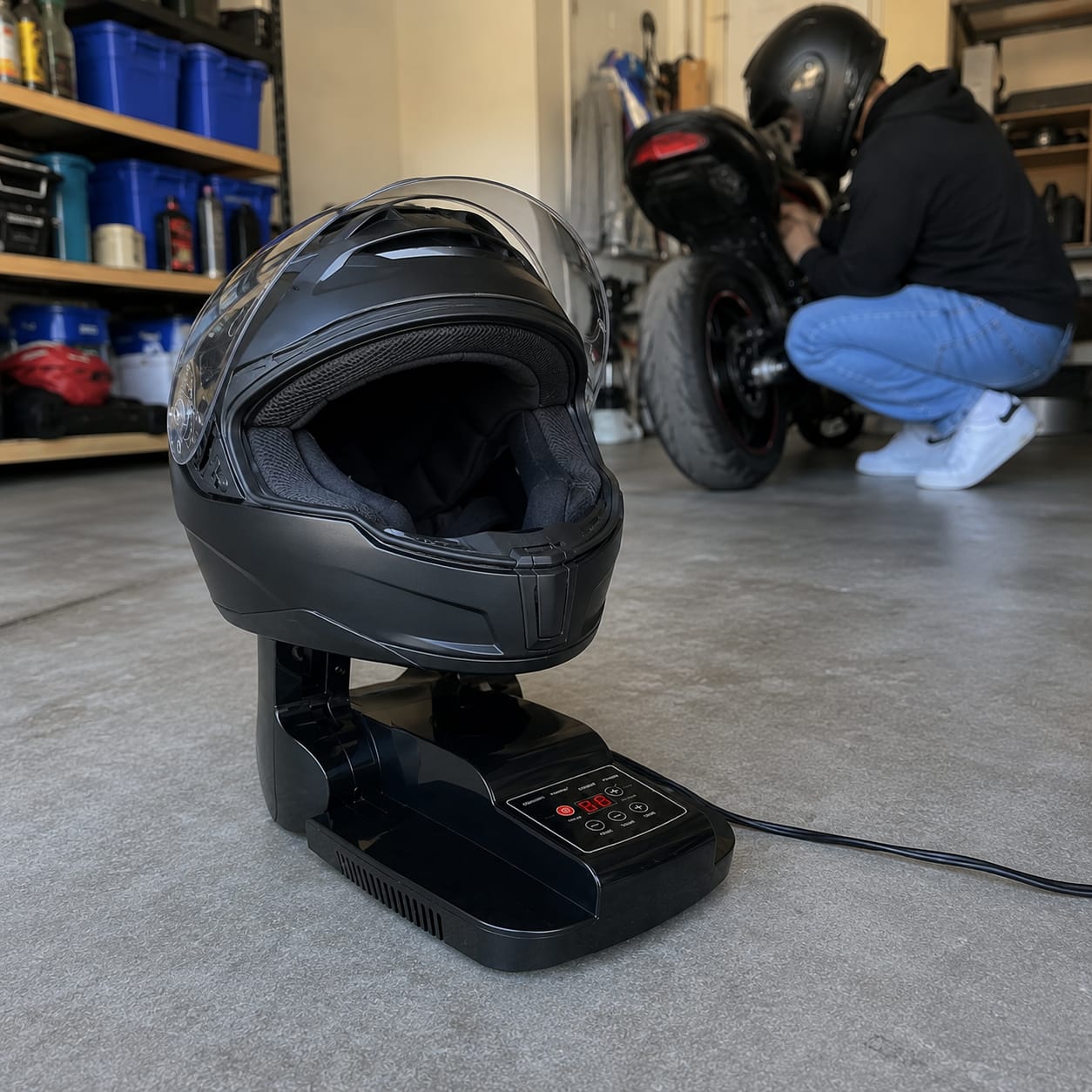 Customer photo review of Helmora - Helmet Care Machine