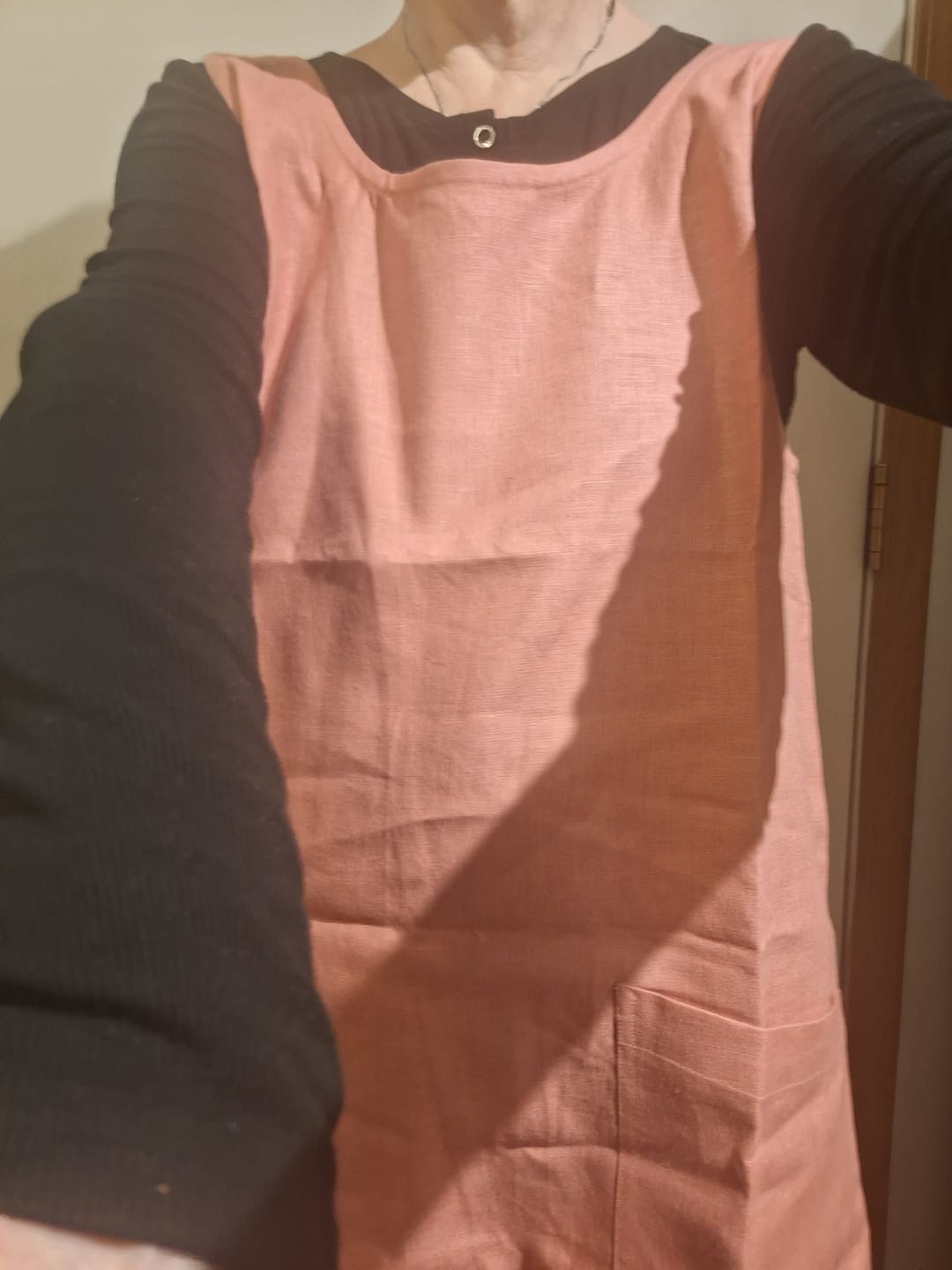 Customer photo review of Linen Smock Apron