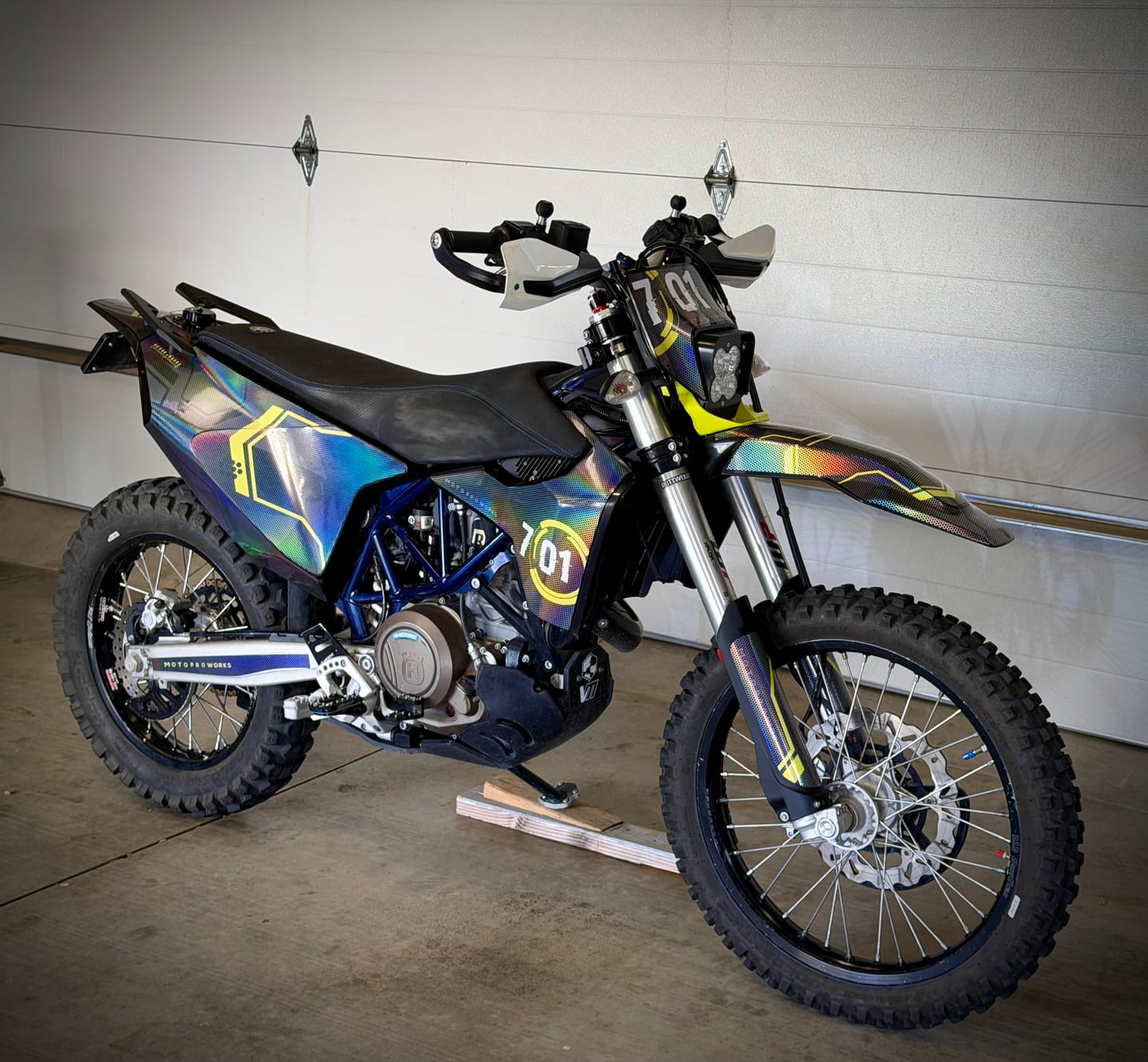 Customer photo review of Husqvarna 701 Enduro Graphics - "SCANNER" (darkly)