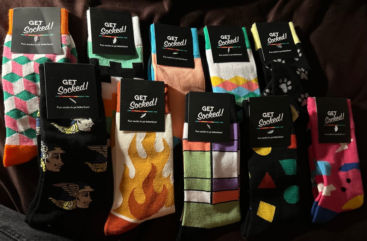 Customer photo review of 10 Pack Mystery Bamboo Sock Pack