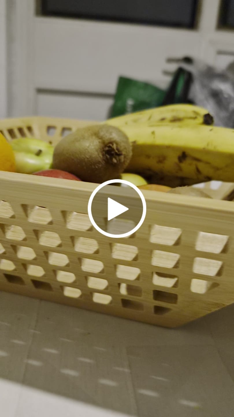 Customer video review of Centro De Mesa Frutero Bambú Multiuso Cocina Deco