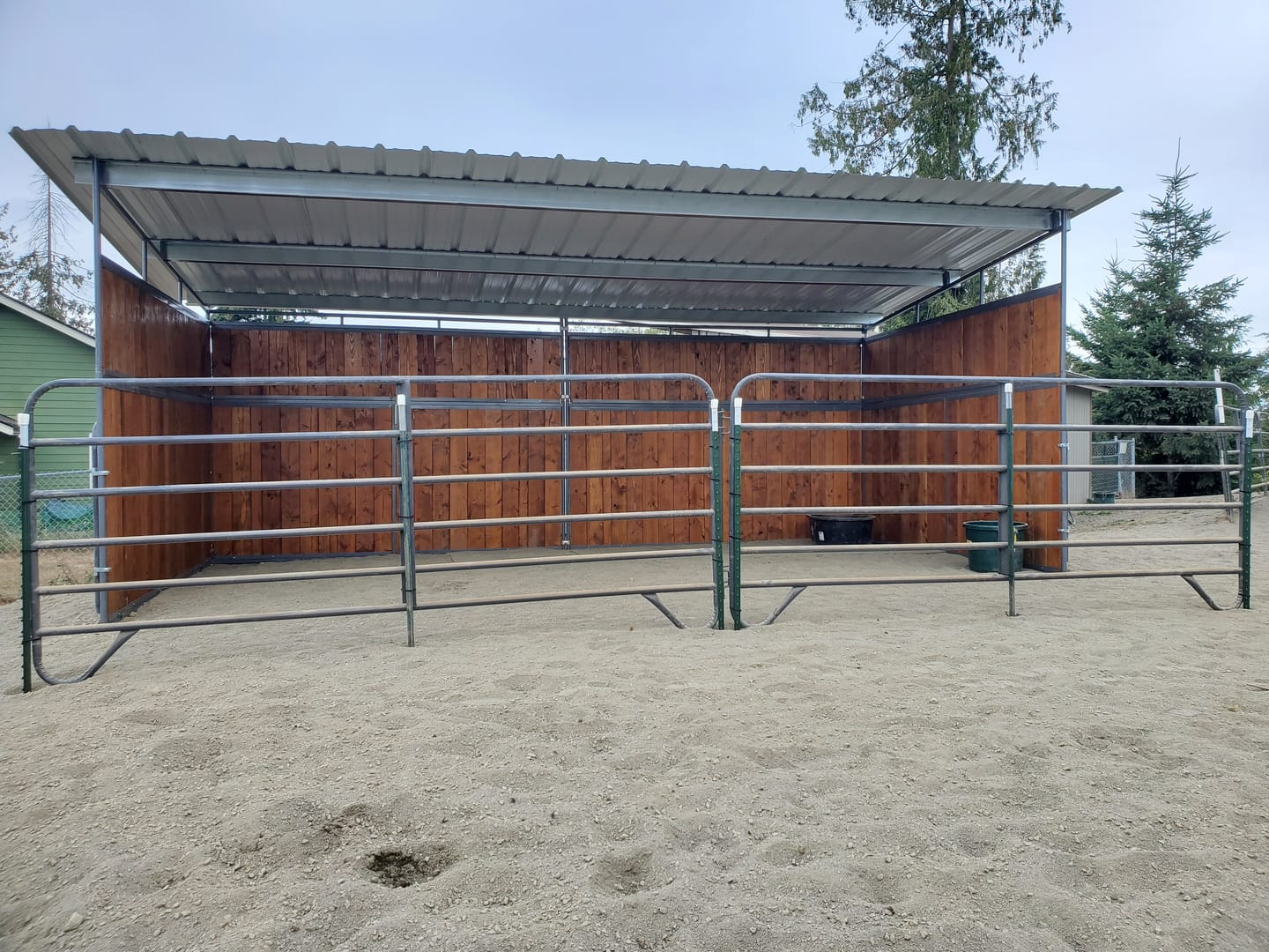 Customer photo review of 12x24 Loafing Shed (3 Walls) Wood Not Included