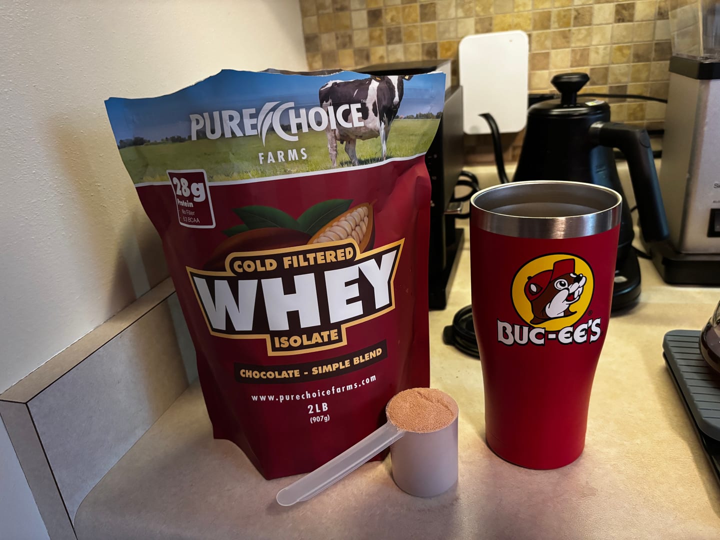 Customer photo review of Whey Protein Isolate Chocolate