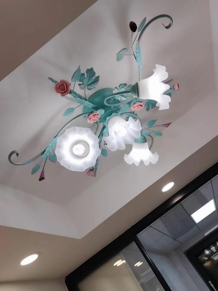 Customer photo review of Glass Rose Ceiling Lamp