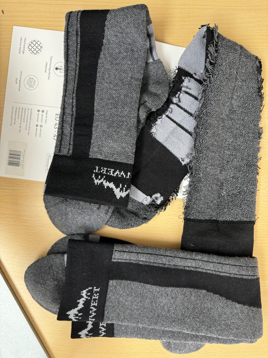 Customer photo review of Skisocken Merino 2 Paar