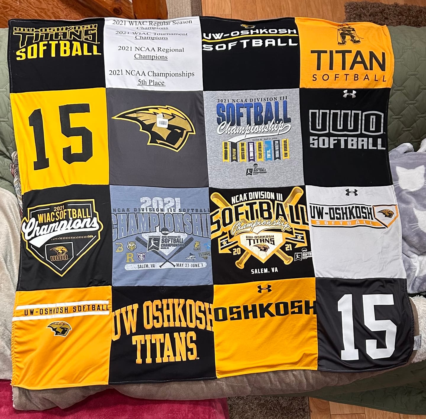 Customer photo review of Project Repat T-Shirt Quilt