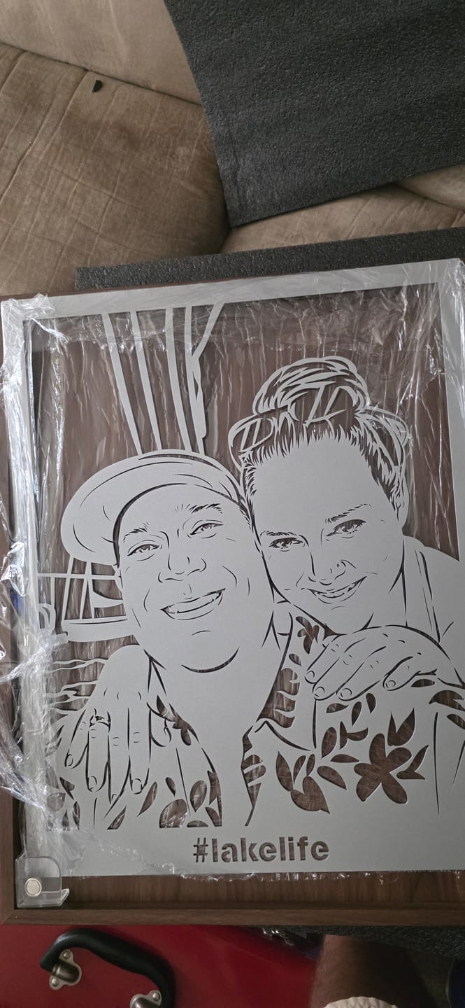 Customer photo review of Custom Metal Portrait
