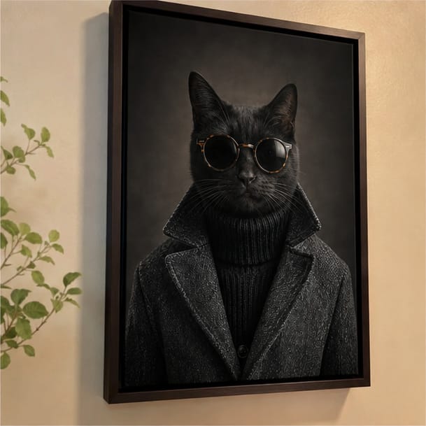 Customer photo review of Custom Stylish Dog Portrait Canvas Wall Art