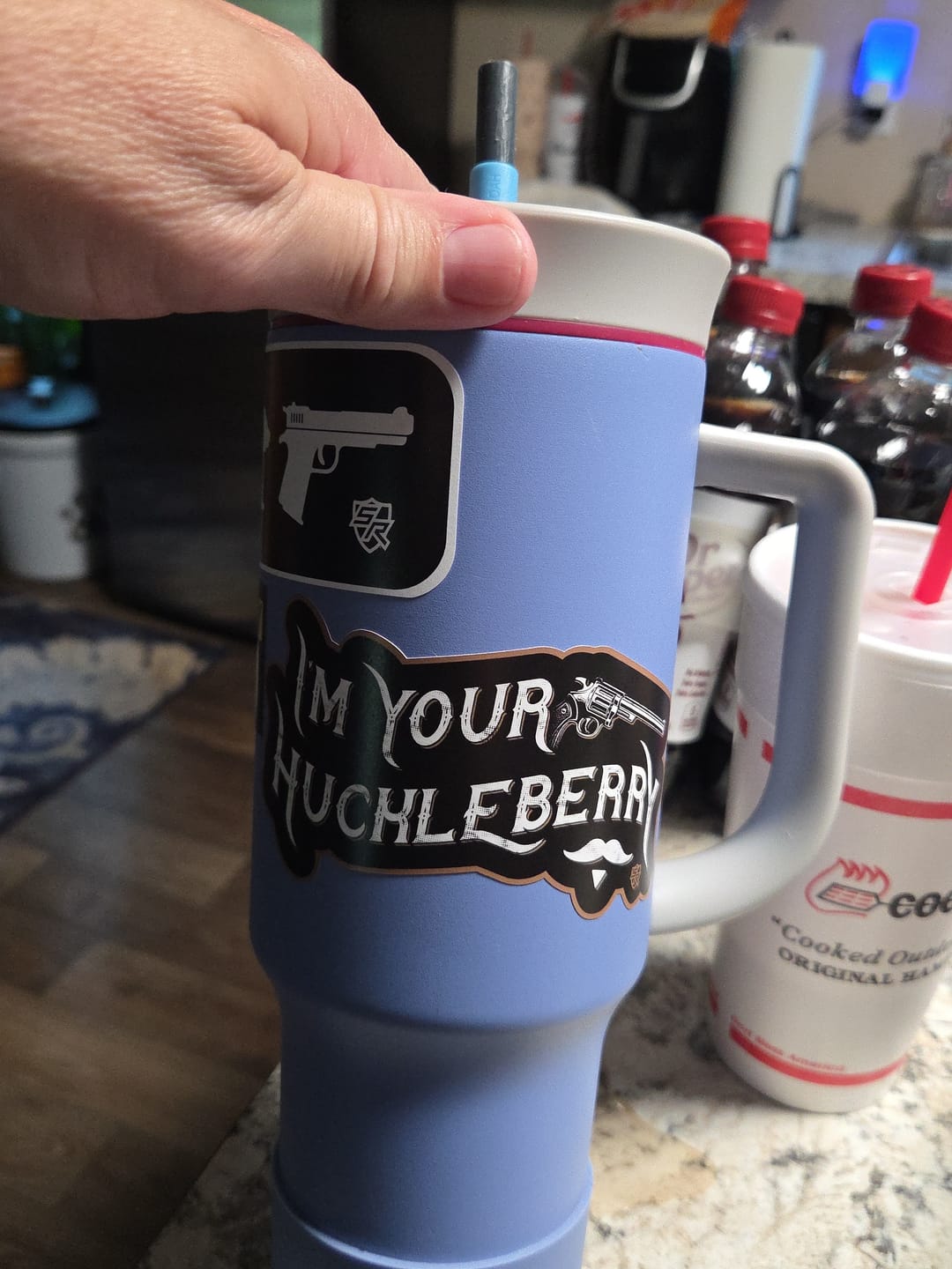 Customer photo review of I'm your Huckleberry Decal