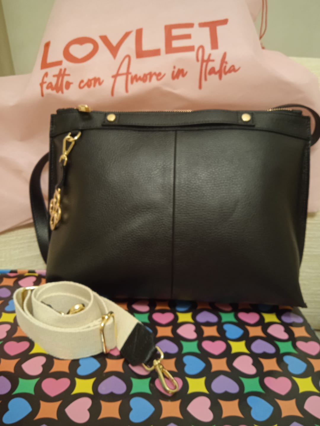 Customer photo review of BORSA SOFY PELLE NERO