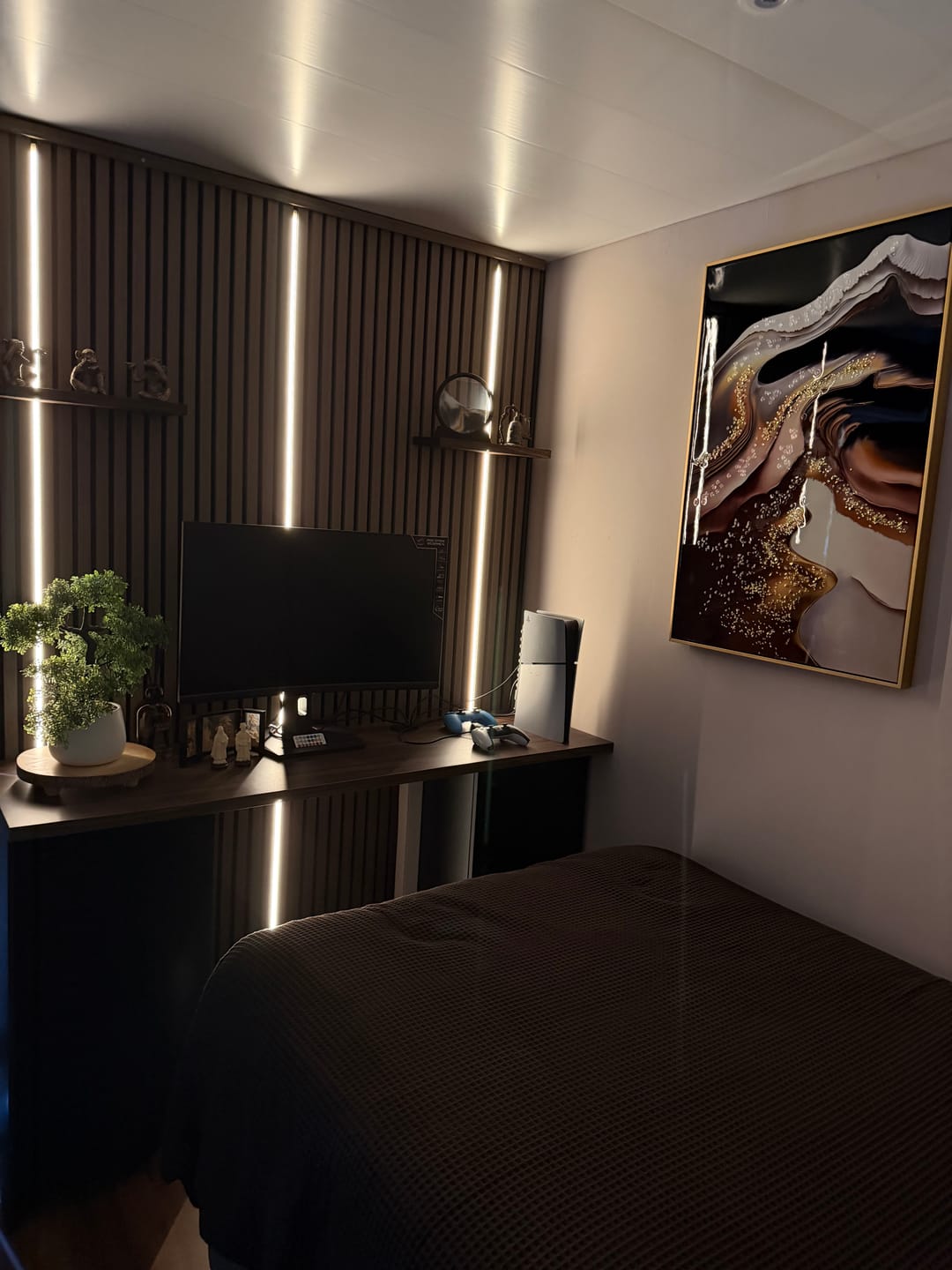 Customer photo review of Walnut Acoustic Wall Panel
