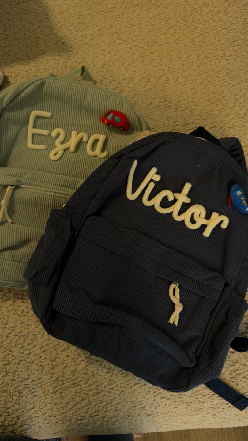 Customer photo review of K&C - Personalized Knitted Backpack