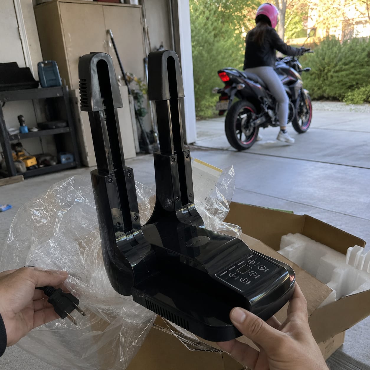 Customer photo review of Helmora - Helmet Care Machine