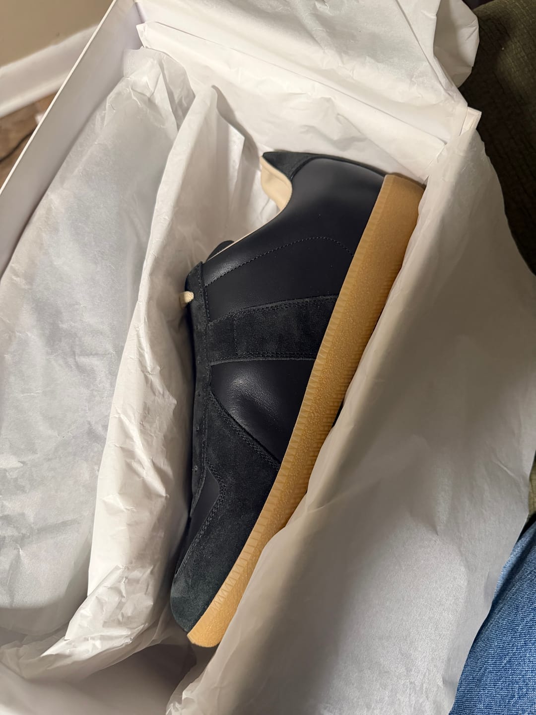 Customer photo review of Maison Margiela German Army Trainer (GAT) Black Gum Sneaker