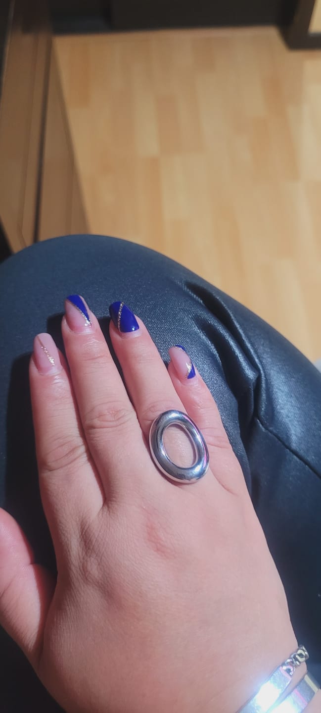 Customer photo review of Anillo Rust Mini Plata