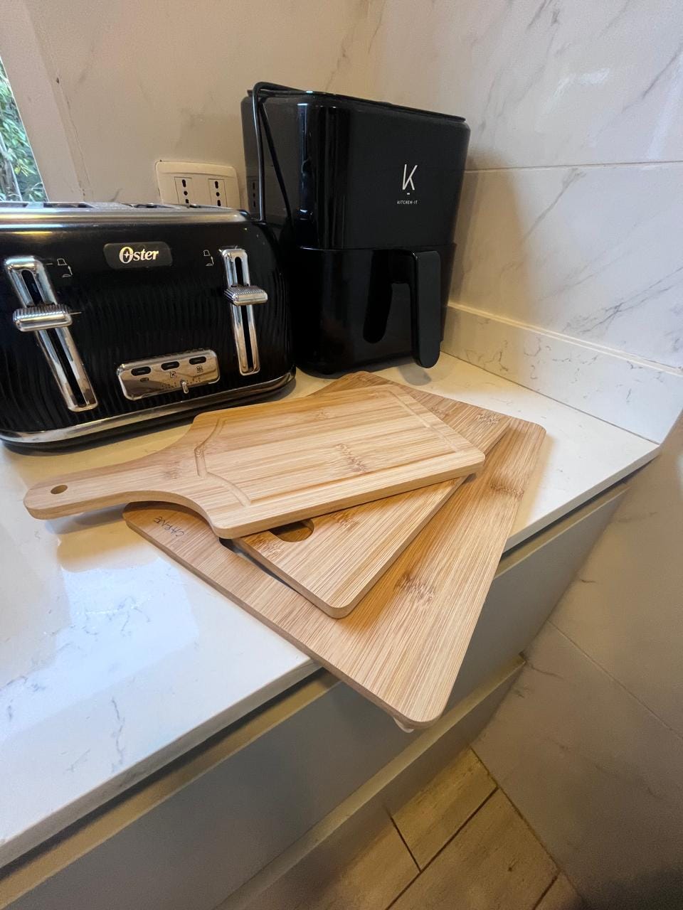 Customer photo review of Set de 3 Tablas para Picar de Bambú
