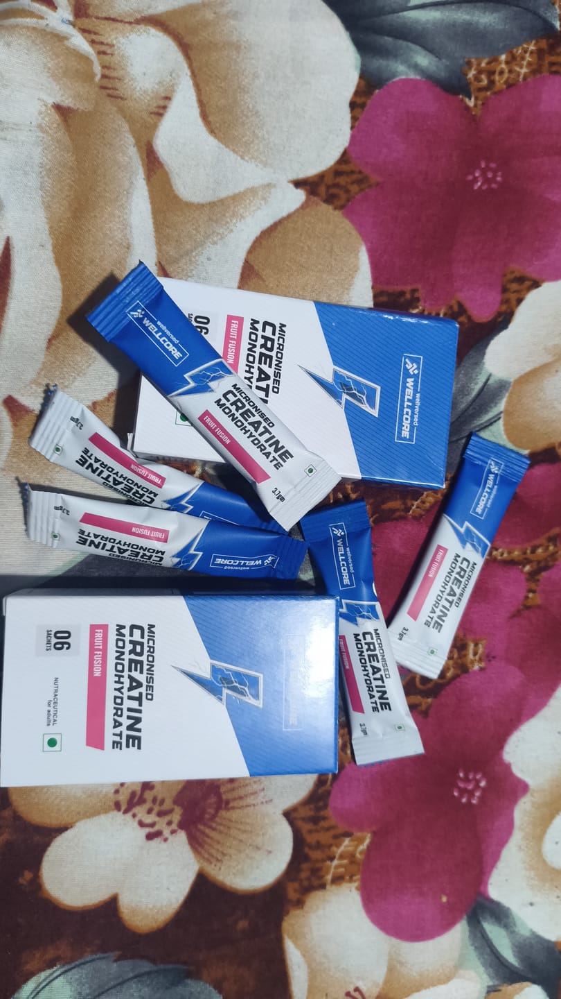 Customer photo review of Wellcore - Pure Micronised Creatine Monohydrate | Fruit Fusion (6 Sachets)