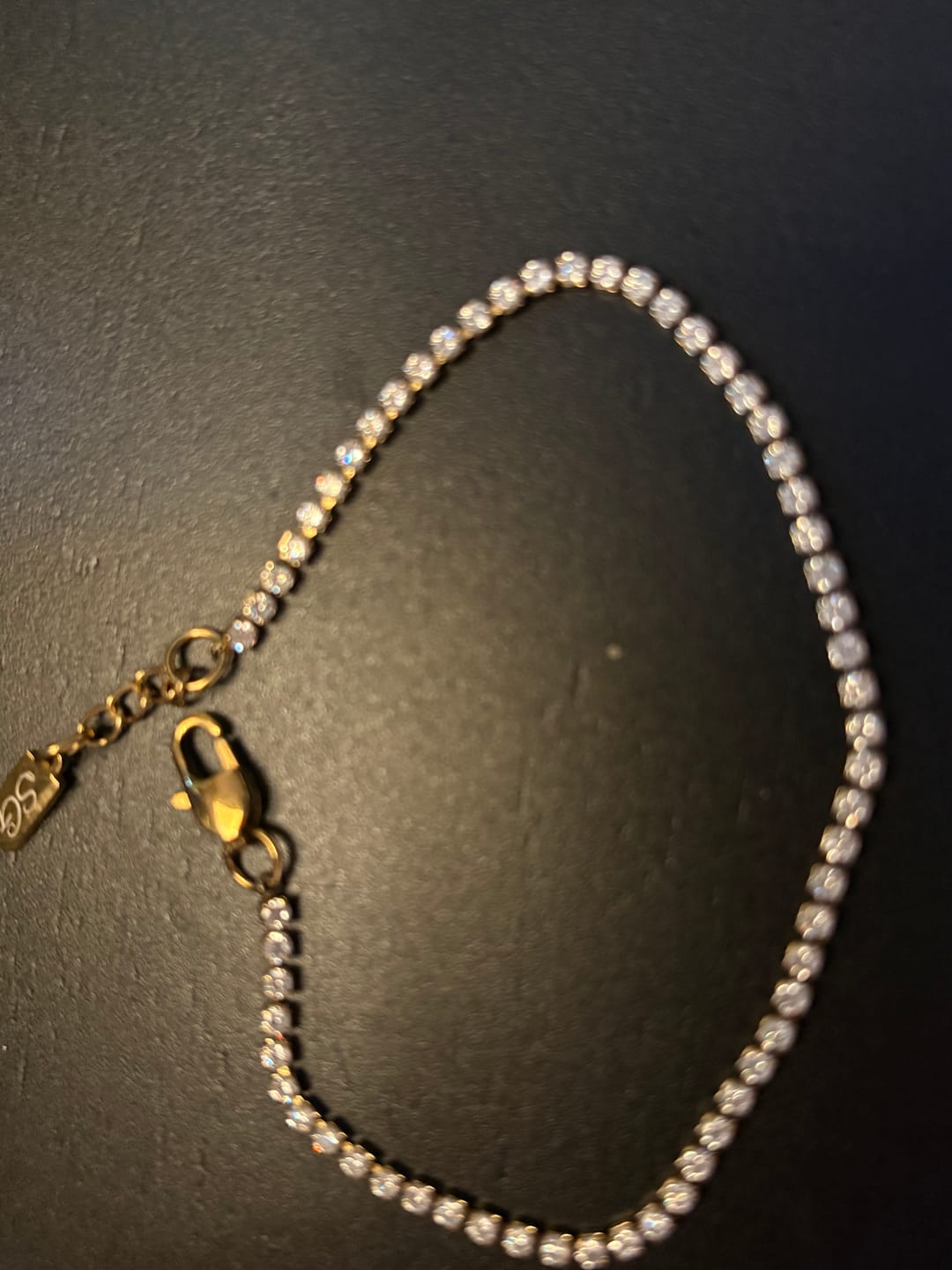 Customer photo review of Minimal Tennis Bracelet