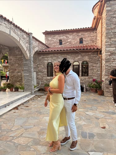 Customer photo review of Μάξι φόρεμα Σατέν
