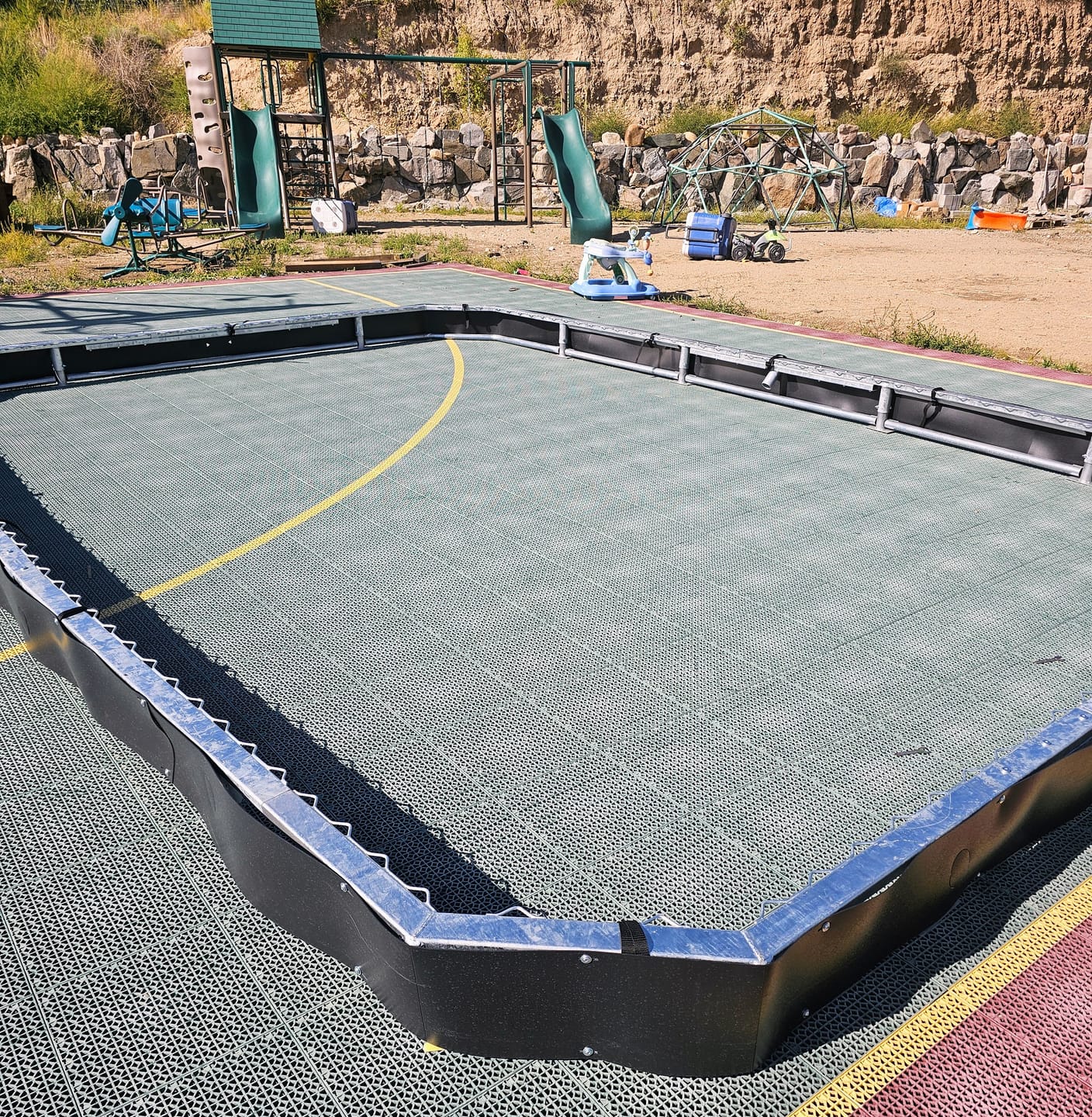Customer photo review of Ultimate Bundle! 12x18' Rectangle Pro-Line MAX Avyna In-Ground Trampoline + LED Lights + Hoop