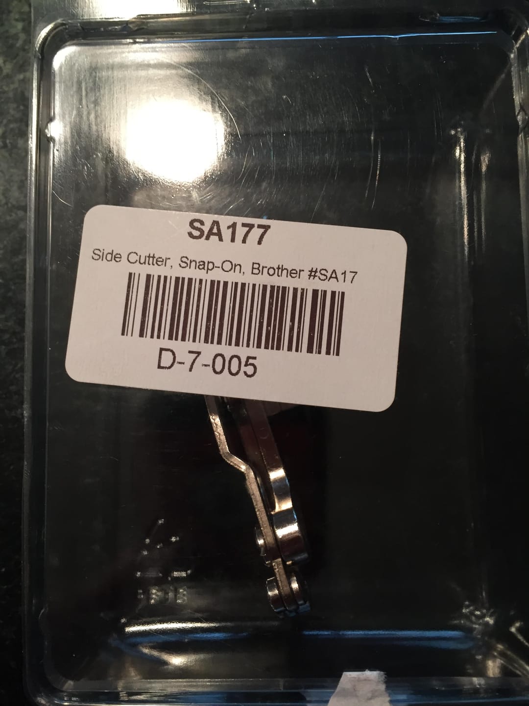 Customer photo review of Side Cutter, Babylock #SA177
