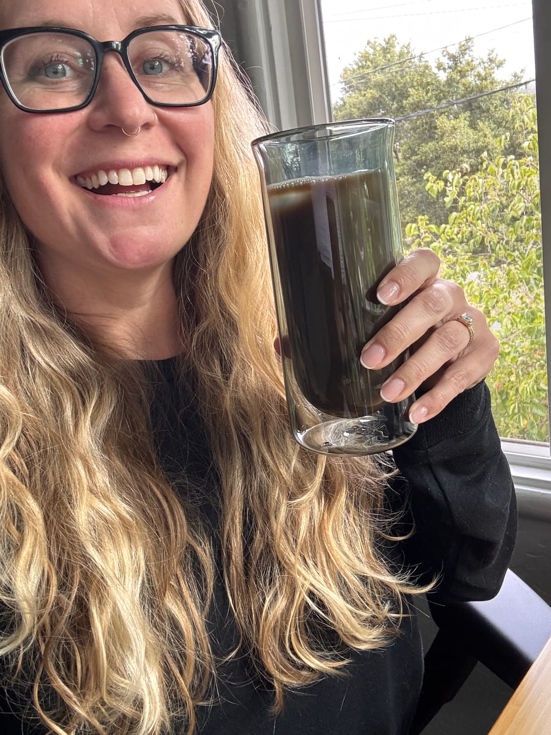 Customer photo review of FLUR Iced Coffee Glasses