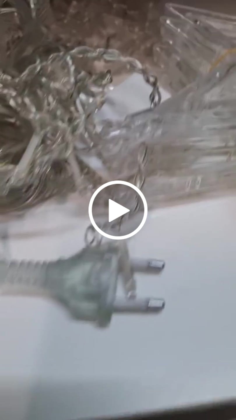 Customer video review of Pisca Pisca Cascata de Natal Estrela 3m 110V