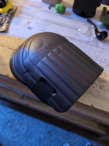 Customer photo review of Waterproof Rubber Knee Pads for Work