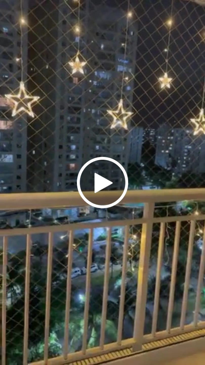 Customer video review of Pisca Pisca Cascata de Natal Estrela 3m 110V