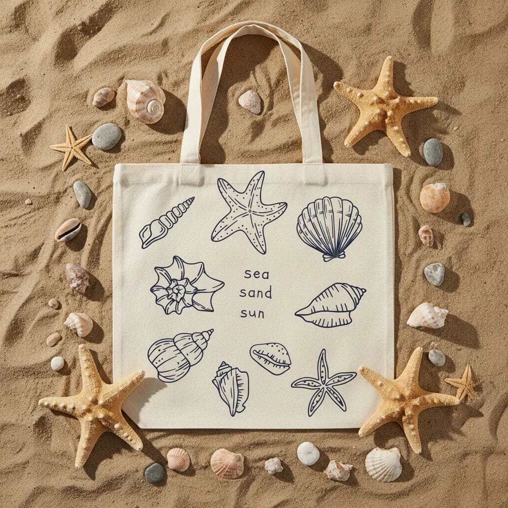 Customer photo review of Wrapzy Sea Sand Sun Tote Bag