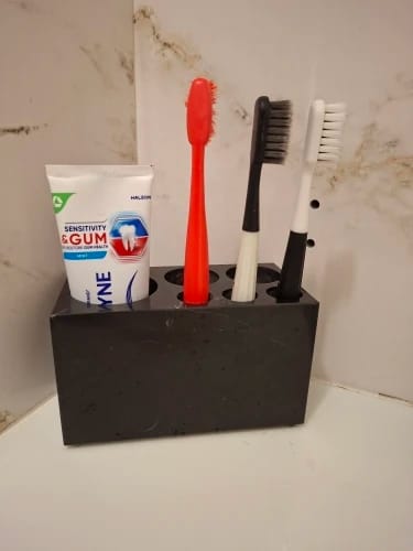 Customer photo review of Natural Marble Toothbrush Holder Cup