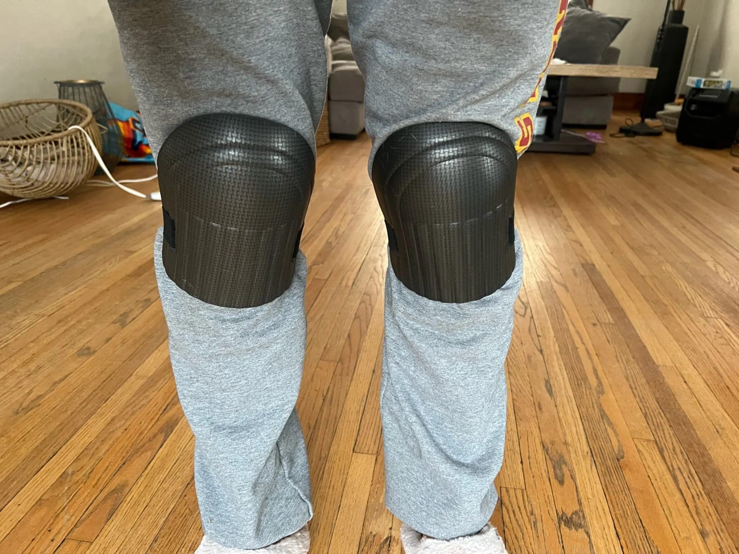 Customer photo review of Waterproof Rubber Knee Pads for Work