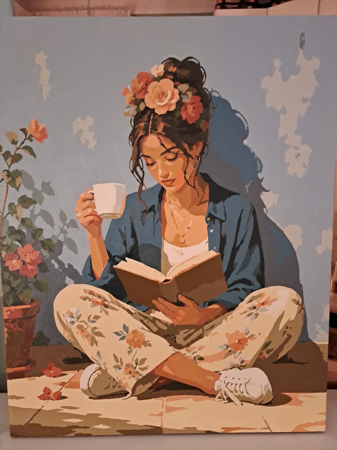 Customer photo review of Floral Escape | Paint by Number