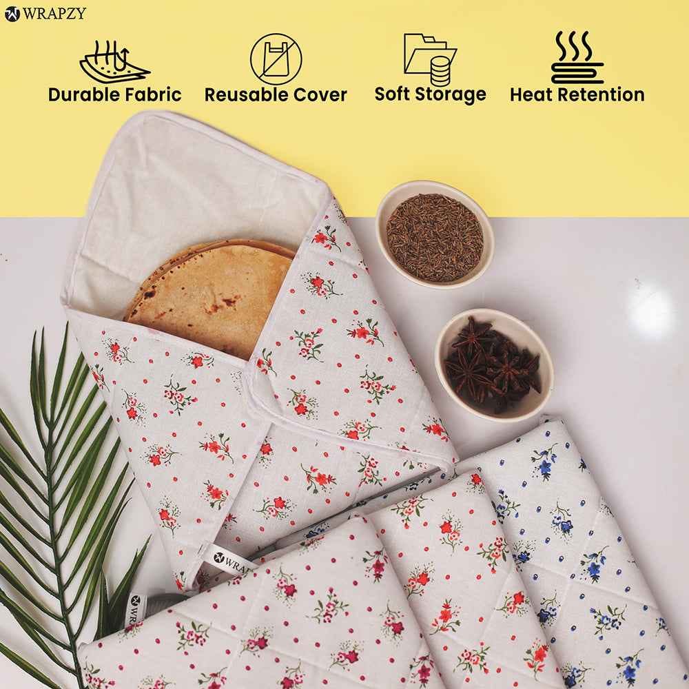 Customer photo review of Wrapzy Pure Cotton Roti Cover