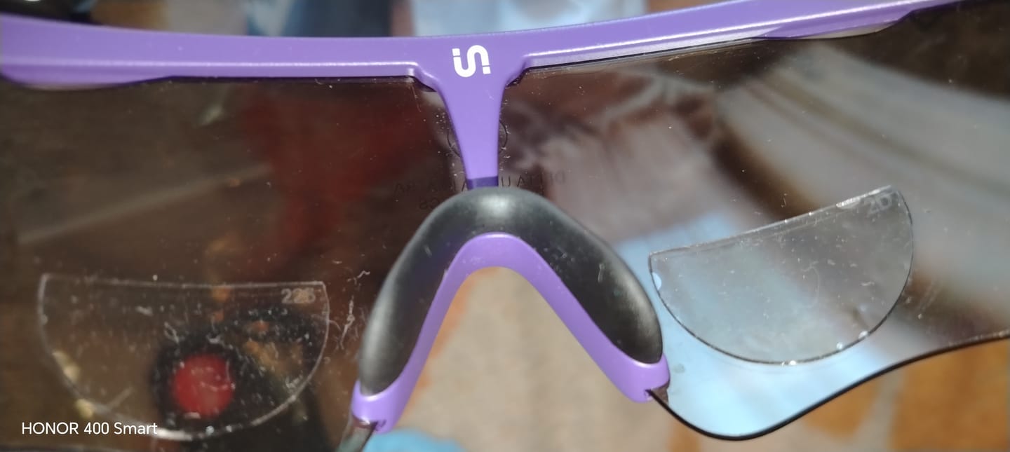 Customer photo review of Stick On Lenses (2-pack)