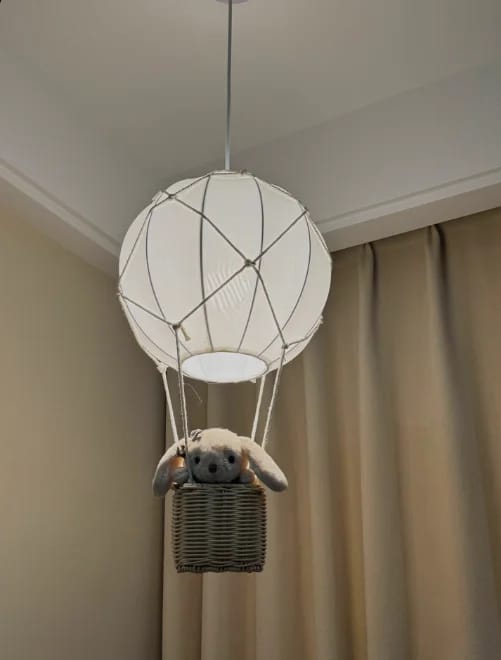 Customer photo review of Hot Air Balloon Rattan Lamp
