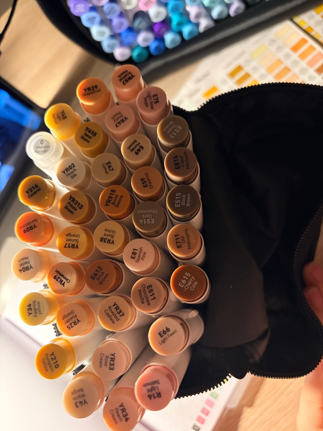 Customer photo review of Ohuhu Honolulu 36 Skin Tone Colors Dual Tips Portrait Alcohol Art Markers (New Color Codes)