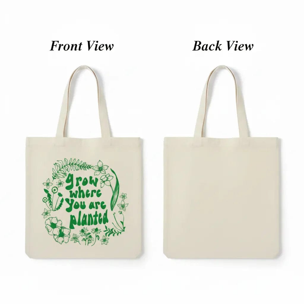 Customer photo review of Wrapzy Planted Canvas Tote Bag