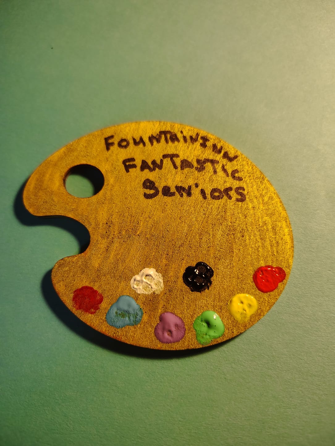 Customer photo review of Unfinished Wood Artist Paint Palette Shape - Craft - up to 46" DIY