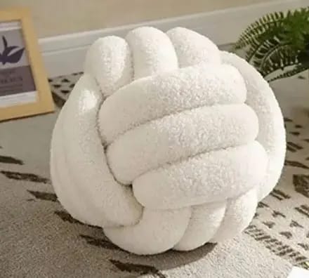 Customer photo review of Lilac Knot Globe Plush Cushion