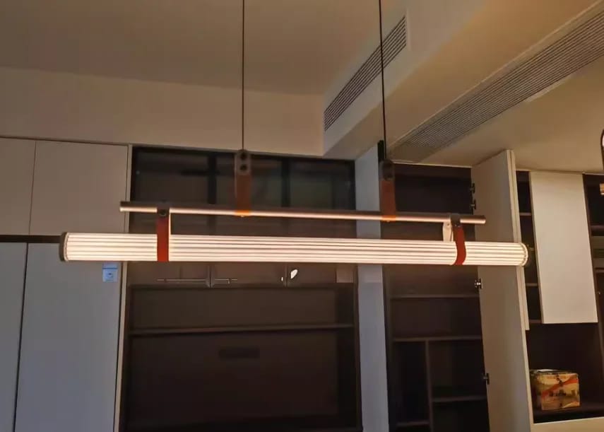 Customer photo review of Long Tube Dining Pendant