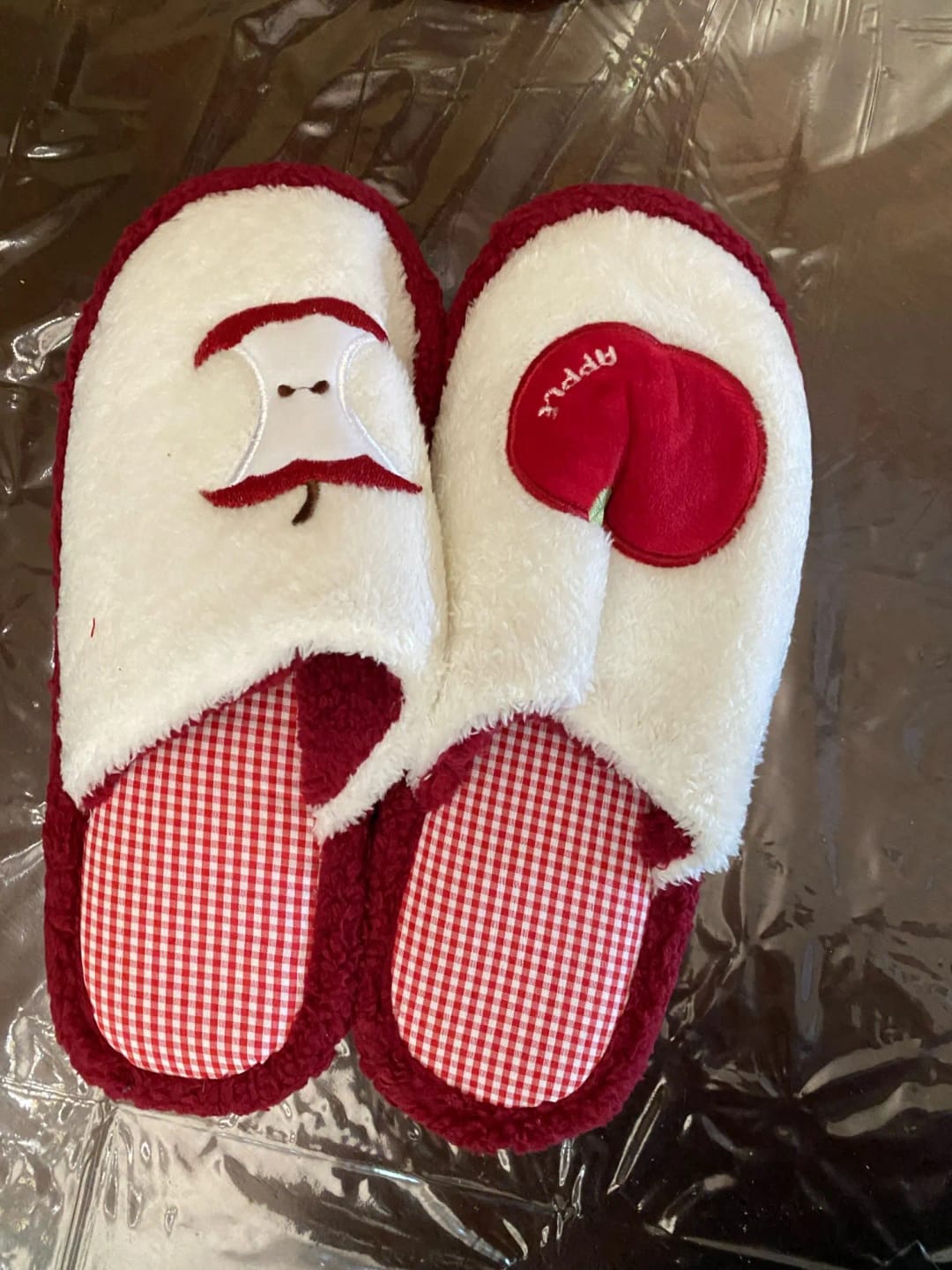 Customer photo review of Chequered Cloud Slippers (Copy)