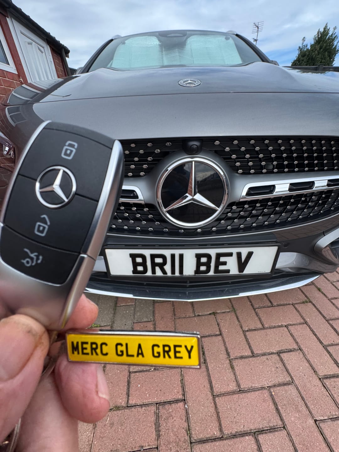 Customer photo review of Personalised Metal Number Plate Keyring - Premium Custom Car Gift