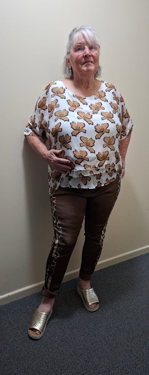 Customer photo review of Narella Silk Top in Sahara Sand