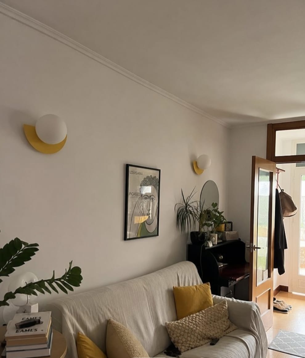 Customer photo review of Sol Aurora Half Moon Wall Light | Modern Backlit LED Crescent Sconce for Living Room