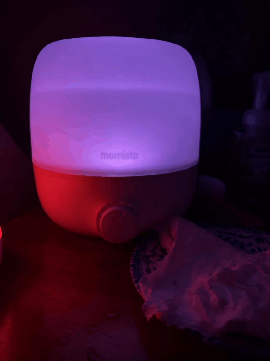 Customer photo review of AirCalm – Luftbefeuchter mit Nachtlicht & Aroma-Diffuser