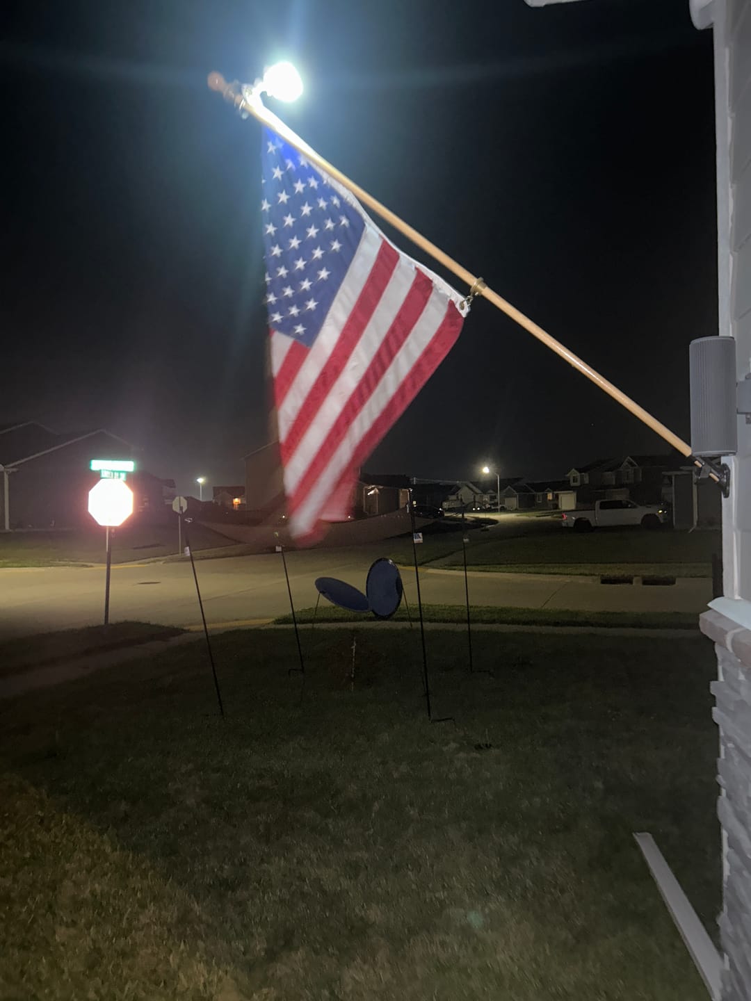 Customer photo review of 3' x 5' American Flag Set