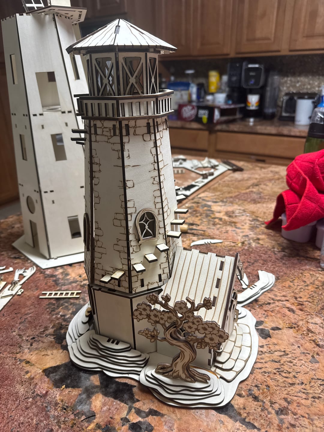 Customer photo review of Lighthouse Candle Holder Laser Cut SVG
